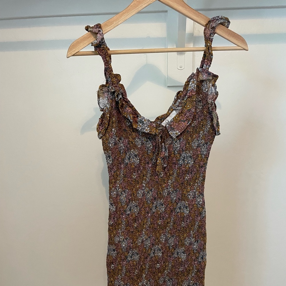 Bodycon fall floral dress